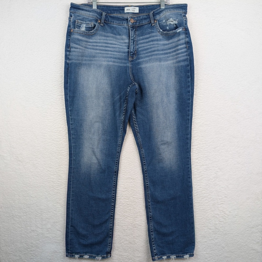 BKE Gabby Jeans Women's 36x31.5 Curvy Fit Straight Stretch Blue Denim